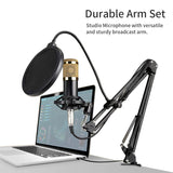 BM800 Condenser Microphone Professional Live Podcasting Microphone with Sound Card for YouTube Subscribers PC Gaming Voice Skype