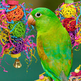 Bird Toy Set Parrot Shredder Foraging Assorted Hanging Cage Bird Chewing Rack Toys Pet Molar Pastime Tesring Chewing Birdie Bite