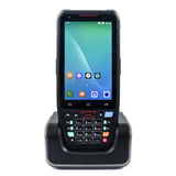 Handheld POS Android 10.0 PDA Terminal 1D/2D/QR Barcode Scanner with Charge Base Support 2/3/4G WiFi BT w/ 4.0 Inch Touchscreen