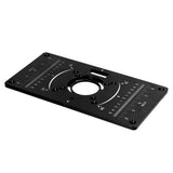 Router Table Insert Plate Aluminum Trimming Engraving Flip Board Milling Slotting Auxiliary Tool with 4 Rings for Woodworking