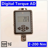 3Pcs Set 2-200Nm Digital Display Torque Wrench Adapter 1/2" 3/8" 1/4" Drive Torque Adapter