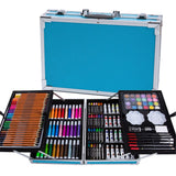141pcs Alloy Box Painting Drawing Art Kit Color Pencil Crayon Pigment Brush For Boys Girls Kids Gift
