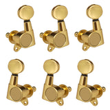 String Tuning Pegs Enclosed Button for Acoustic Electric Guitar 3R3L Gold
