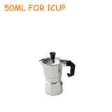 Coffee Maker Aluminum Mocha Espresso Percolator Pot Coffee Maker Moka Pot 1cup/3cup/6cup/9cup/12cup Stovetop Coffee Maker