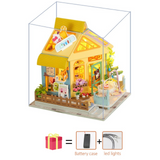 Flower Room Diy DollHouse Wooden Miniature Furniture Doll House maison Model Building Kits casa Toys For Kids Girls Xmas Gifts