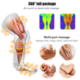 Air Pressure Leg Massager Hot Compress for Ankles Calves and Thighs Massage Shiatsu 360° Full Wrap Pain Relief Foot massageador