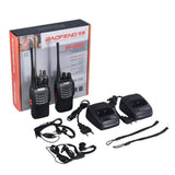 Baofeng BF-888S 2 PCS VHF/UHF portable FM Transceiver Rechargeable Walkie talkie Two Senses 5W 2-way ham radio comunicador EUplu