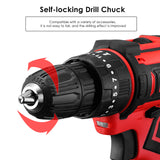 36V 12V Impact Cordless Drill Power Tools Wireless Drills Rechargeable Drill Set for Electric Screwdriver Battery Driller Tool
