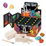 Gemstone Dig Kit Gem Mining Tool Open and Discover 12 Unique Stones Christmas Holiday Birthday Educational Toys Gifts for Kids