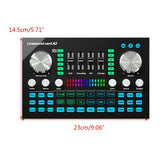 Professional Audio Mixer Adjust Stereo Sound Card Board Audio Mixing Console Compatible with 500+APP Android Win10,Win7