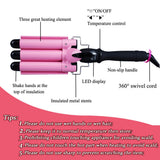 Triple Barrel Hair Curling Iron Perm Splint Ceramic Hair Curler Tongs Hair Crimper Iron Hair Waver Styling Curling Wand Tool
