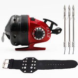 Fish Wheel Metal Speed Ratio 3.6:1 Line Capacity 55M  Fishing Reel Suit Slingshot Bow Shooting Fish Dart Fishing Outdoor