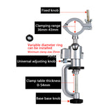 New 360 Degree Rotating Table Vise Multifunctional Aluminium Alloy Swivel Bench Vise Clamp Electric Drill Stand Rotating Tools