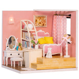 DIY Doll House Miniature Dollhouse With Furnitures Wooden House Miniaturas Toys For Children New Year Christmas Gift C&M