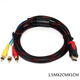 US 5Ft HDMI To 3-RCA Video Audio AV Component Converter Adapter Cable For HDTV
