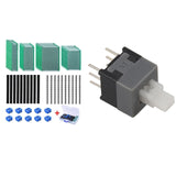 20 Pcs 6 Pin DPDT Latching Tact Tactile Push Button Pushbutton Switch With 30 Pcs Double Sided PCB Board Prototype Kit