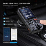 1.8"Wireless Car Bluetooth FM Transmitter Aux Supports QC3.0 Charging Treble And Bass Sound Music Player MP3 Player Audio