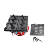 ANHEART  Marine Toggle Switch Back Plastic 6 Gang Control Switch For Yacht Boat  12V