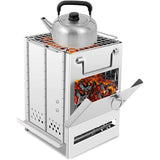 Wood Burning Camp Stove Portable Backpacking Stove Folding Grill, Perfect For Outdoor Camping Hiking Picnic BBQ Cooking