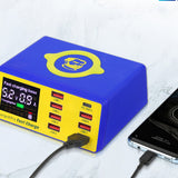 MECHANIC 8Port Smart USB Charger Hub Charging Dock QC 3.0 with 10W Wireless Charger for Smartphone Tablets