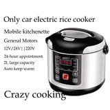 12V 24V Mini Rice Cooker Car Truck Soup Porridge Cooking Machine Food Steamer Electric Heating Lunch Box Meal Heater Warmer 1PCS