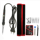 80W Digital Electric Soldering Iron Kit Set Temperature Adjustable 220V 110V  Welding Tool  Ceramic Heater Soldering Tips Rework