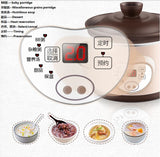 220V 1L Ceramic Electric Stewing Machine Automatic Household Food Porridge Dessert Stewer With Timer Multi Cooker