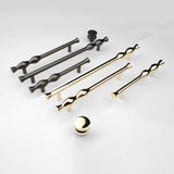 Modern Gold Grey Zinc Alloy Wardrob Dresser Pulls Wine Cabinet Knobs and Handles for Furniture Hardware Accessories