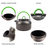 0.8L Outdoor Lightweight Aluminum Teapot Kettle Coffee Pot with Carry Bag for Camping Hiking Backpacking