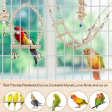 9 Pcs/Set Bird Parrot Swing Toys Chewing Standing Hanging Perch Hammock Climbing Ladder Bird Cage for Budgerigar Parakeet Conure