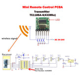 RF module 433 Mhz Wireless Receiver Module RX480E Transmitter Receiver Learning Code 1527 4Ch Antenna For Arduino uno DIY kit
