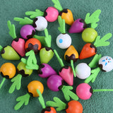 Montessori Toy Set 2 In 1 Wooden Carrot Shape Harvest Sorting And Matching Memory Chess Game Kids Birthday Gifts
