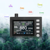 USB Rechargeable Carbon Dioxide Detector 4Inch TFT Colour Screen Air Quality Monitor CO2 Meter with Ambient Temperature Humidity