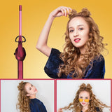 Professional 9mm Curling Iron Hair Waver Pear Flower Ceramic Curlers Wand Roller Beauty Salon