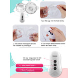 Nipple Massager Vibrating Nipple Suckers with 360° Rotational Stimulation 10 Vibration Modes Strong Suction Breast Sexy Toys