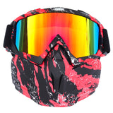 Ski Goggles Skiing Motorcycle Goggles Mask Moto Face Mask Snow Motocross Goggles Racing Helmet Snowboard Protective Glasses Mask