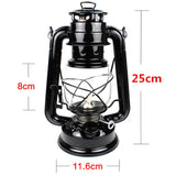 Retro Outdoor Camping Kerosene Lamp Oil Light Lantern Mediterranean Style Decor Multifunction Iron Structure lampiao querosene