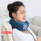 Electric Neck Massager U Shaped Pillow Portable Shoulder Cervical Car Massager Magnetic Therapy Pain Relief Tool