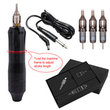 Professional Rotary Tattoo Machine Kit Mini Power Tattoo Pen Set with 10pcs Cartridges Needles for Tattoo PMU Studio Supplies