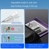 Laptop Cooling Fan Stand Portable Aluminum Alloy Adjustable Folding Dual Cooling Stand 6000 RPM For 10-17.3 Inch Laptops