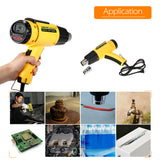High Quality Electric hot air gun Digital Temperature-controlled heat gun Adjustable Tools Set with Nozzle 1500W AC110V LODESTAR