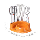 Hand Mixer Electric Egg Beater 300W Powerful 5 Speed for Cake Baking 6 Sticks with Holder for Kitchen