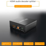 HDMI Audio Decoder Splitter Audio Splitter 1080P HDMI to Coaxial to Toslink to 3.5 Audio(EU Plug)