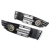 2x Front Bumper Grille Exterior Body Parts Grills Air Intakes Fit for Passat Car Parts Replacement Daytime Running Light Grille