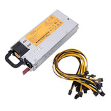 All in One Power Supply with Breakout Board and Power Cable HSTNS-PL18 DPS-750RB A 506821-001 511778-001 Mining PSU