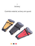 Bow And Arrow Protective Gear Composite Recurve Straight Pull Traditional Bow Cowhide Armguards Extended Thickened Archery Suit