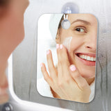 Acrylic Anti Fog Shower Mirror Bathroom Unbreakable Mirror Bath Room Home Shower Makeup Tool Shaving Mirror With Suction Cup