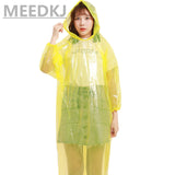 1 pcs Men's Raincoat Thicken Waterproof Adult Transparent Camping Hooded Outdoor Portable Disposable PonchoFashion Ms.