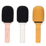 Bluetooth Karaoke Mic Multi Functional Portable Handheld Wireless Speaker Microphone with LED Light for PC Smartphone Home Party