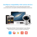 Mini Intelligent Robot Wireless Speaker Bass Portable Wireless Speakers Support TF Card Power Bank For Bedroom Bedside